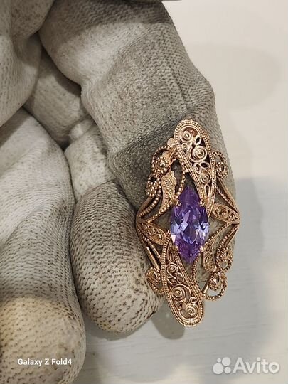 5200 за грамм Золотое кольцо 585пробы лодочка