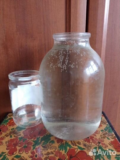 Банки стеклянные 3 литра,1литр,07,05л