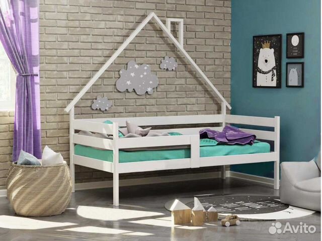 Софа высокий борт из натурального дерева от 2х лет