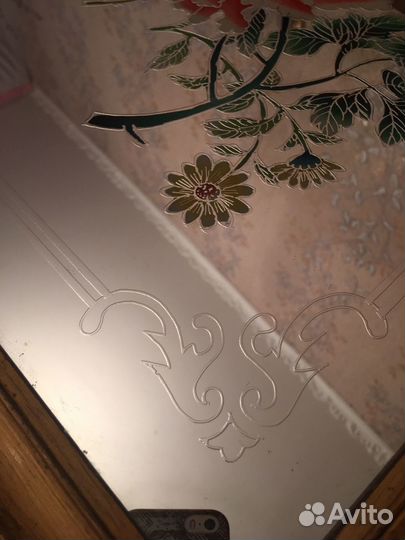 Зеркало винтажное с росписью СССР