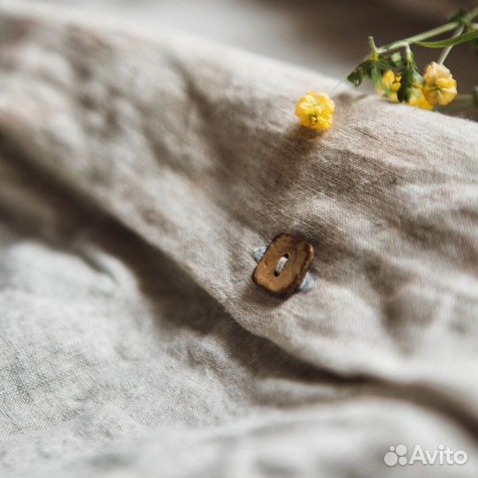 Постельное белье евро лён и листья