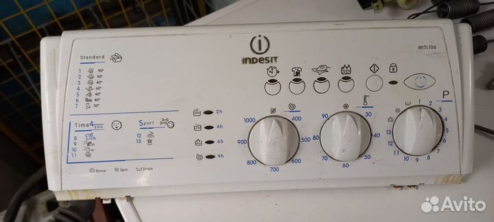 Передняя панель с индикацией для см indesitwitl106