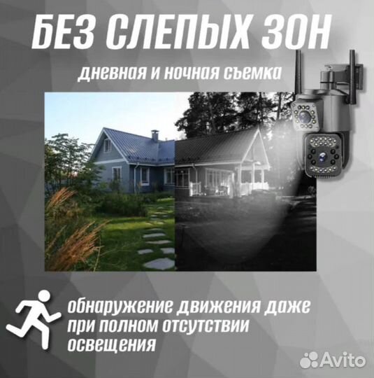 Камера видеонаблюдения панорамная 4 G с сим картой