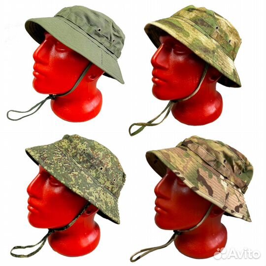 Панама со средними полями мох, олива, цифра, мульт