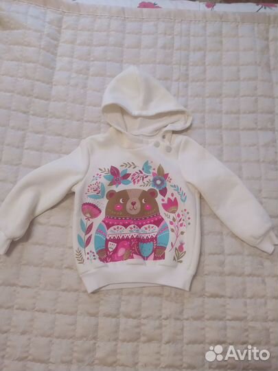 Детские вещи: кофта флисовая,сарафан вельветовый