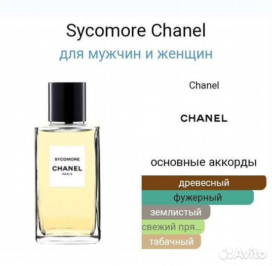 Духи Sycomore Chanel,75ml,люкс