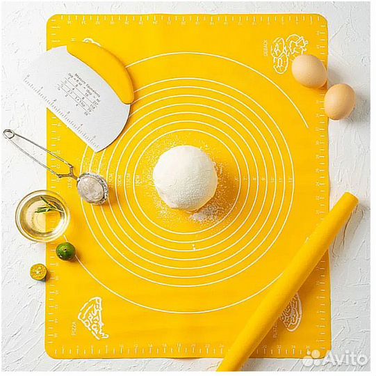 Силиконовый коврик для раскатки теста и выпечки