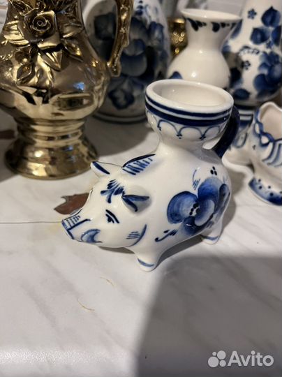 Фарфоровая посуда гжель