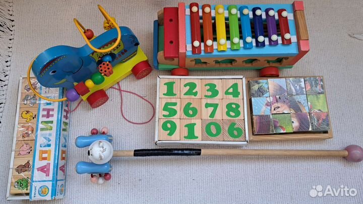 Наборы игрушек развивающие деревянные музыкальные