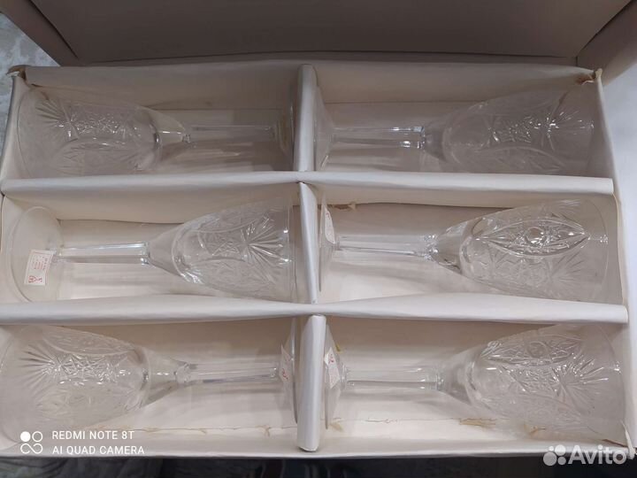 Хрустальные бокалы для шампанского