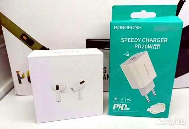 Airpods Pro + Комплект Адаптер Type-C