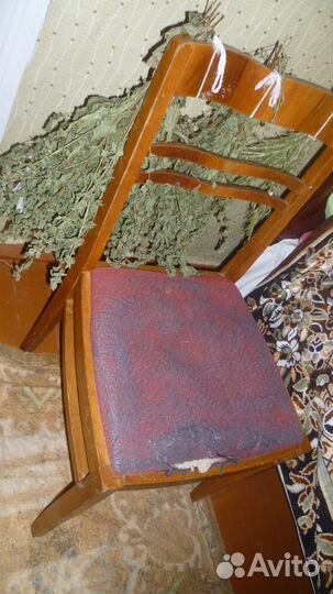 Антикварный стул, мягкий из СССР