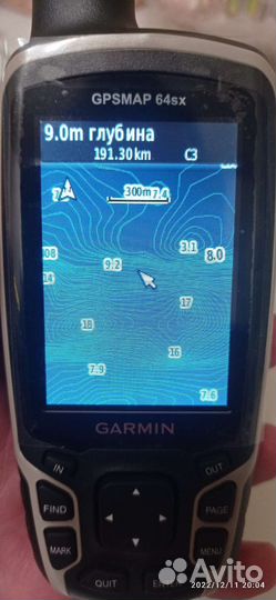 Garmin gpsmap 64sx с картой глубин