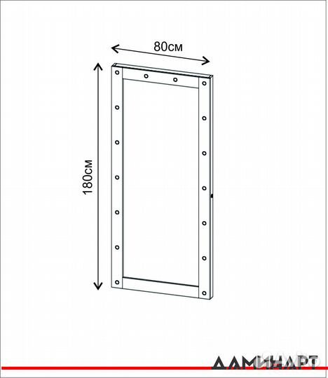 Зеркало напольное в полный рост, гримерное