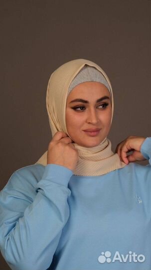 Косынка хиджаб на кнопках осень весна