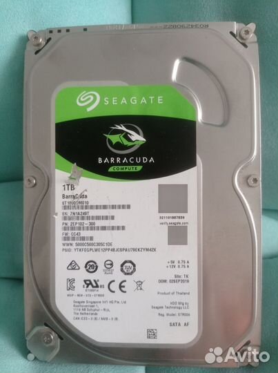 Жесткий диск Seagate Barracuda 1 тб ST1000DM010