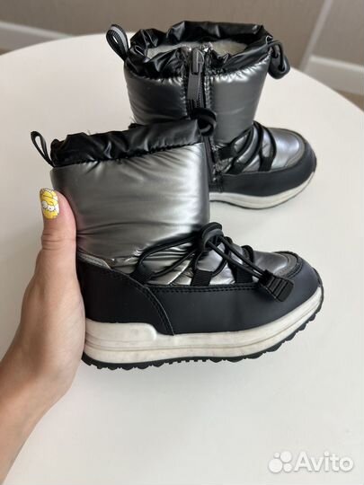 Зимние сапоги дутики детские 23