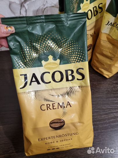 Jacobs crema и Piazza Del caffe кофе в зернах 1кг