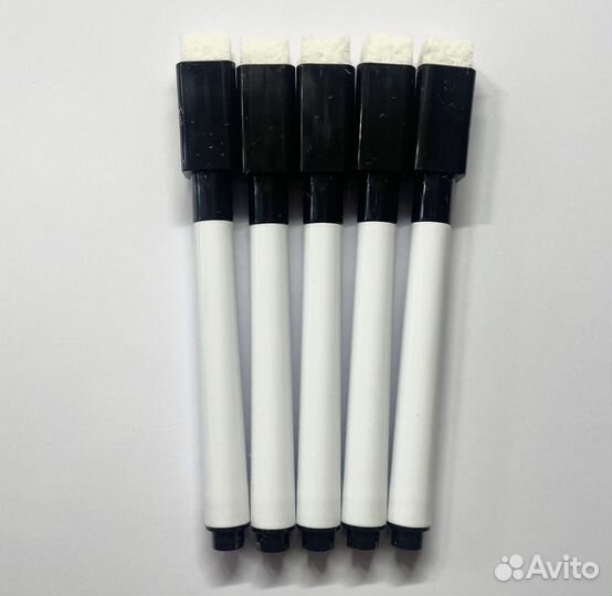 Маркеры черные на водной основе, пиши стирай