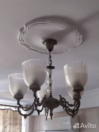 Люстра советская СССР хрустальная