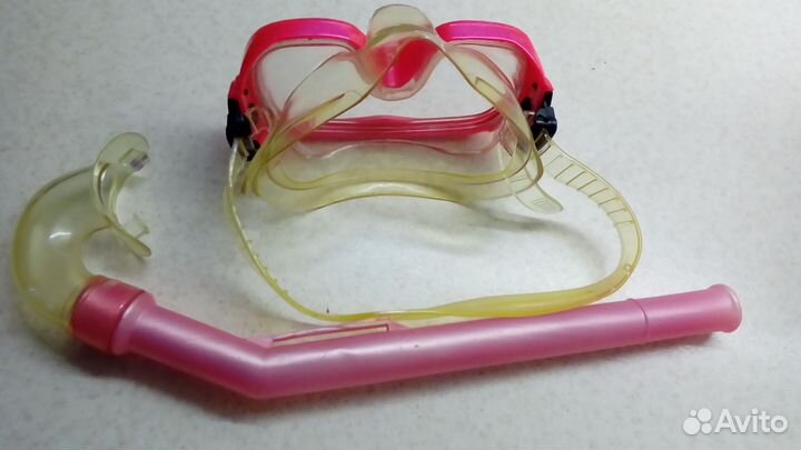 Маска и трубка, очки подростковые для плаванья