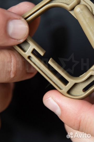 Армейский разгрузочный D-образный карабин Grimloc