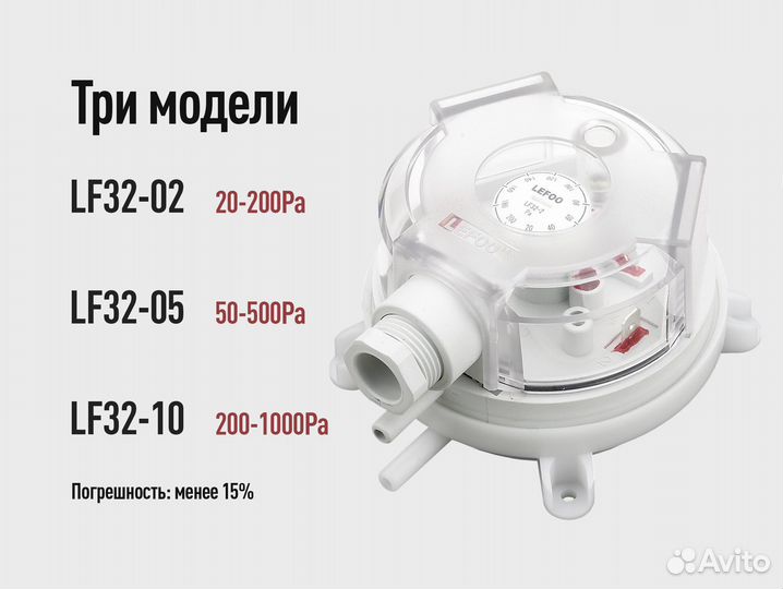 Реле перепада давления дифференциальное lf32