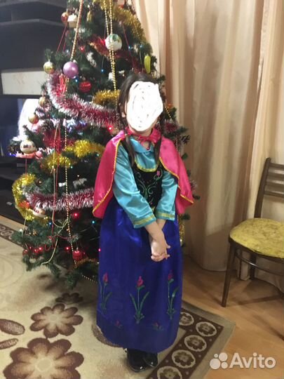 Платье Анны из Холодного сердца для девочки 7-8 л