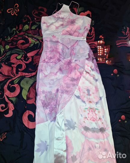 Платье шифоновое ASOS сарафан с цветами бохо 48р