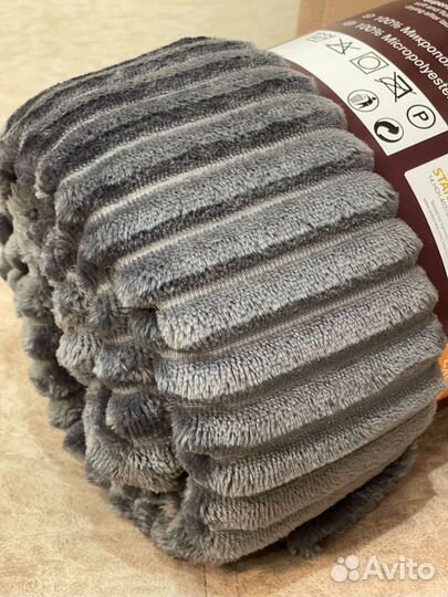 Плед 200х220 графитовый цвет