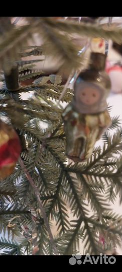 Елка малютка из СССР 30 см. с мини игрушками