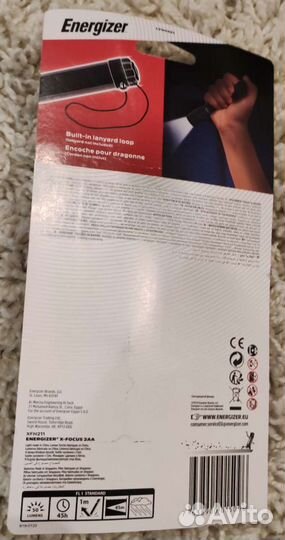 Светодиодный фонарик Energizer x focus led Новый Г