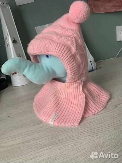 Шапка шлем зимняя журавлик