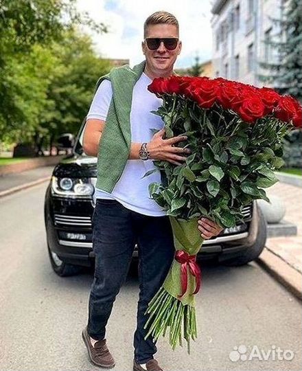 Длинные высокие розы 110 150 160 180 200 см