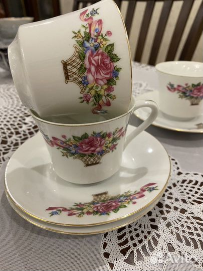 Фарфоровая чайная пара