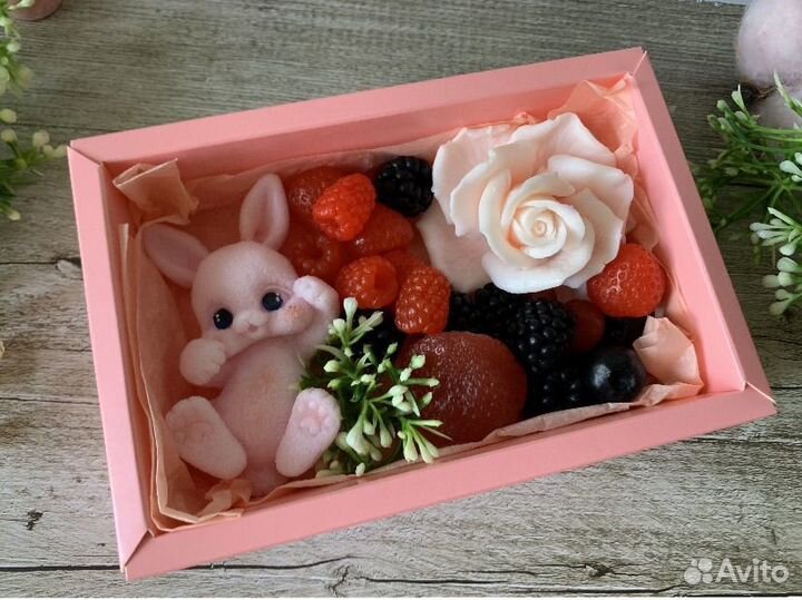 Подарочный набор мыла ручной работы Зайка