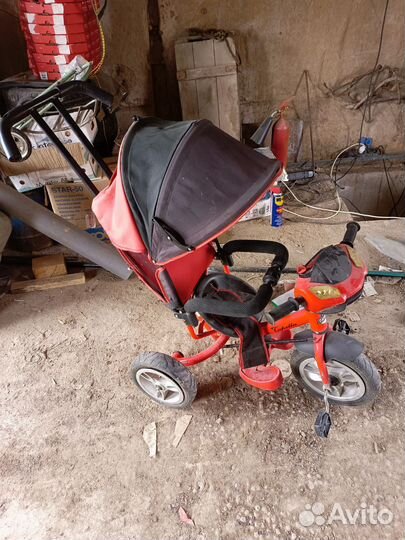 Трехколесный велосипед коляска