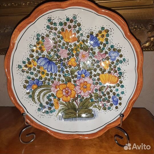 Винтажная тарелка ручная роспись