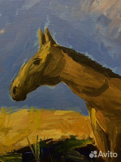 Картина маслом в раме «Дагестан»