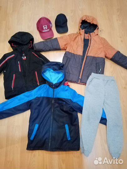 Куртки, штаны. 130+.на мальчика с 8 лет