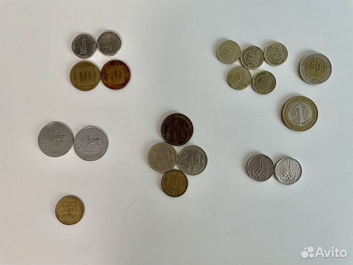 Монеты (Сербия, Турция, Украина, Чехия, Израиль, Г