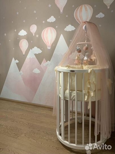 Круглая кровать-трансформер