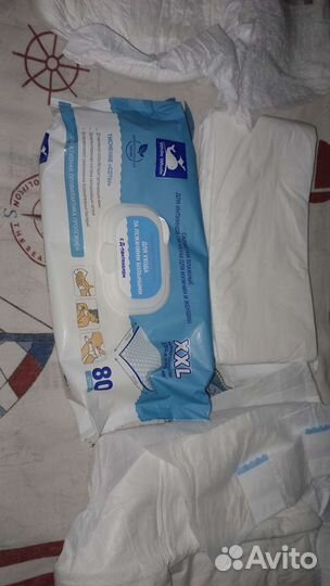 Взрослые памперсы 2, салфетки и пелёнки