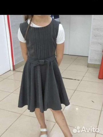 Сарафан серый школьный Школьная форма