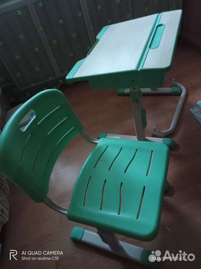 Растущая парта и стул бу