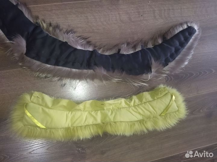 Меховой воротник чернобурка, песец