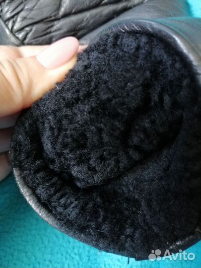 Варежки кожаные