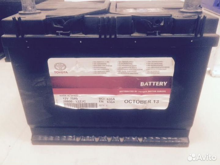 70 Ач Аккумулятор Б/у Toyota Camry