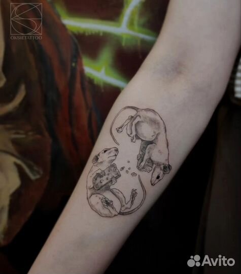 Модель на тату, татуировки