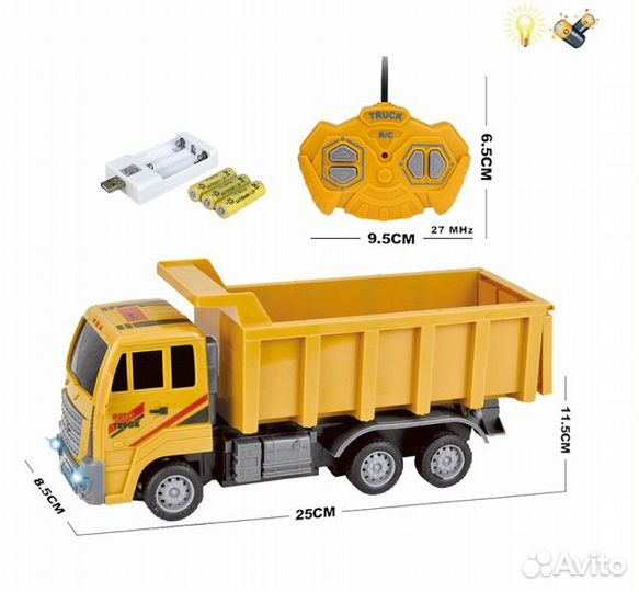 Радиоуправляемая машина самосвал с аккум